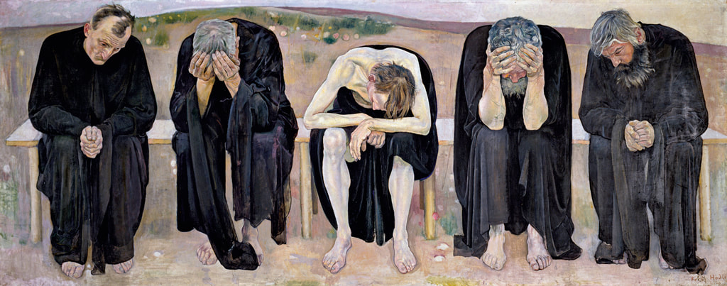 Ferdinand Hodler, Les âmes déçues (The Disappointed Souls), 1892, oil on canvas
