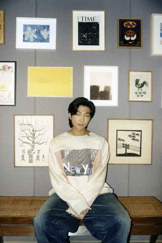 Kim Nam-joon with his art collection