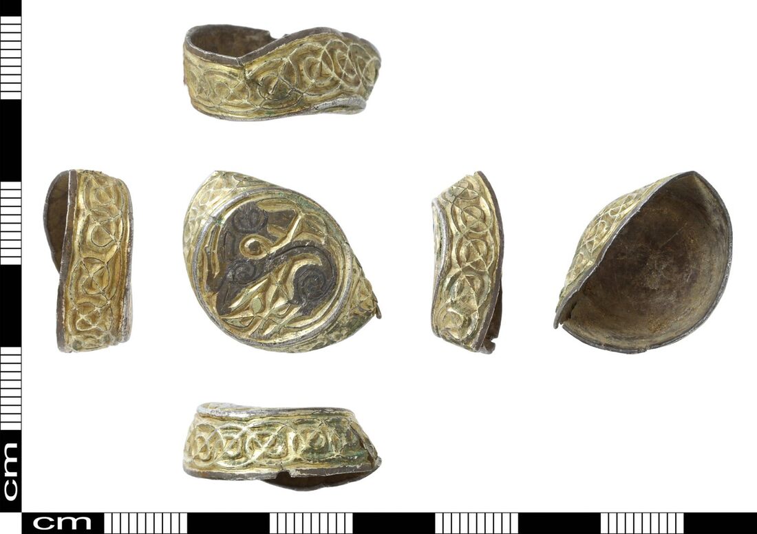 The unidentified early-medieval object. Photo- Norfolk County Council.